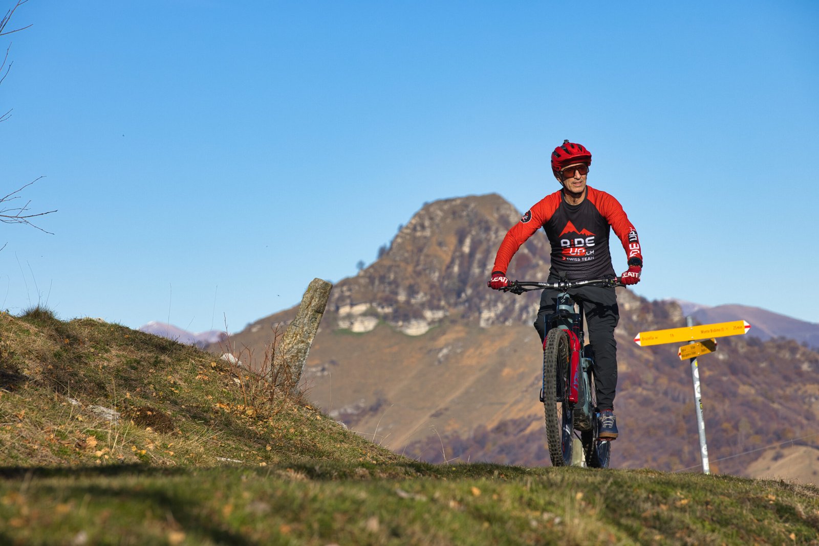 Guided mountain biking in South Ticino near Monte Generoso, Switzerland