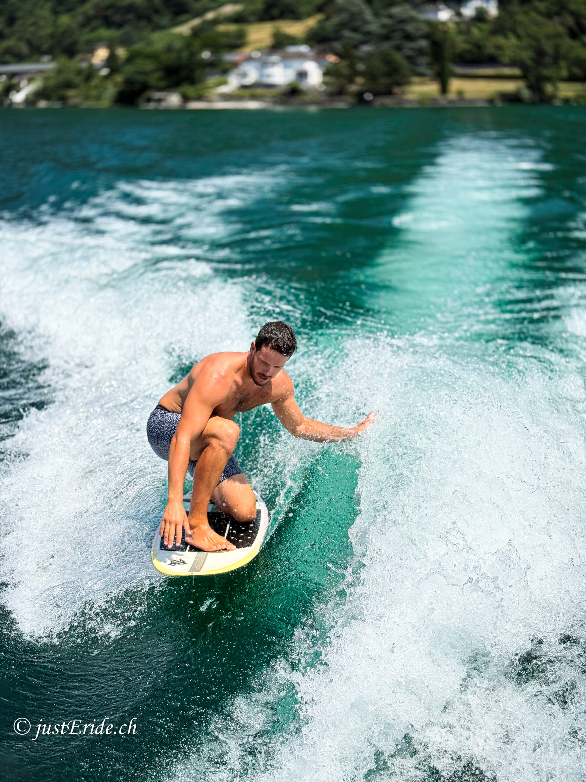 Wake surfing on Lake Ceresio means carving endless, clean waves with a boat tuned for perfection. Whether you're a beginner or chasing tricks, it’s surf-style action on flat water in the legendary alpine reflection of sun and mountains.
